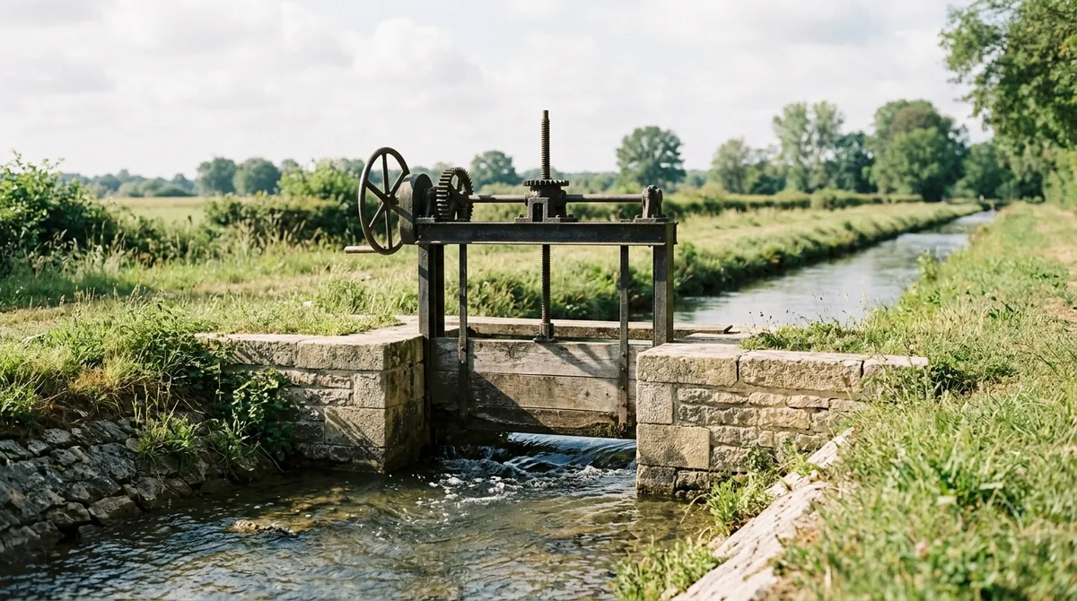 Ouvrages hydrauliques d'une association syndicale autorisée : canal d'irrigation et vannes